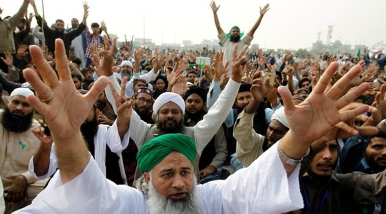 pakistan, blasphemy, pakistan protests, Tehreek-e-Labbaik, indian express