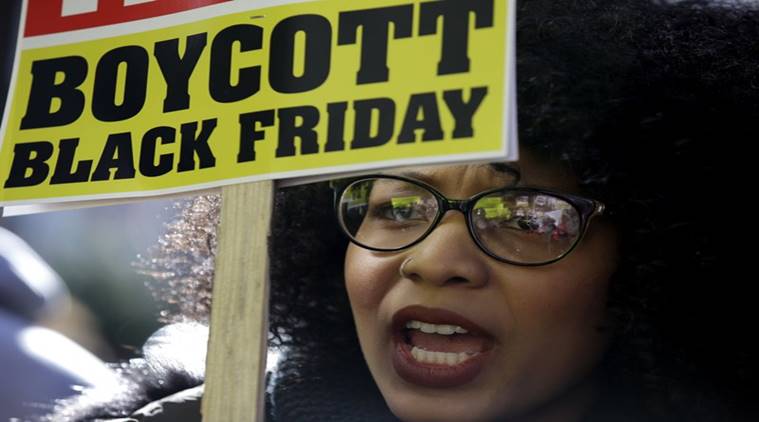 chicago protest, chicago protest boycott black black friday, chicago protest racial, chicago protest black man beaten police officer, indian express news
