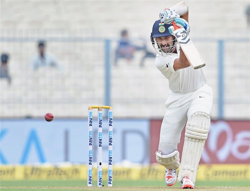Cheteshwar Pujara is three runs short of his 16th Test fifty