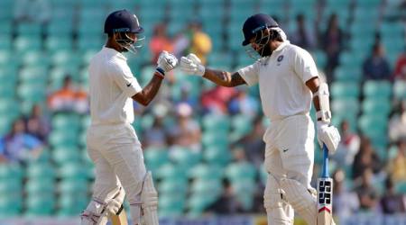 Murali Vijay and Cheteshwar Pujara scored 209 runs together for the second wicket.
