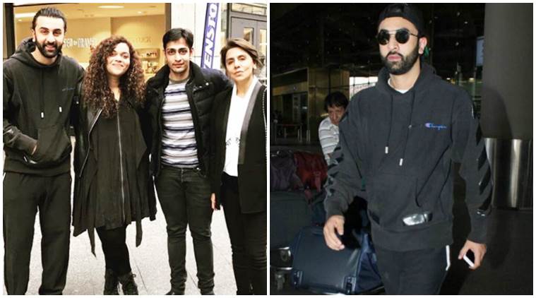 Ranbir Kapoor looks Damn Cool in Black Hoodie as he Spotted at