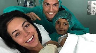 cristiano ronaldo, ronaldo daughter, ronaldo father, Georgina Rodriguez, Alana Martina, football, sports news, indian express