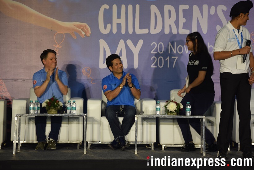 Sachin Tendulkar photos, Tendulkar photos, World Children's Day 2017, World Children's Day photos, Cricket photos