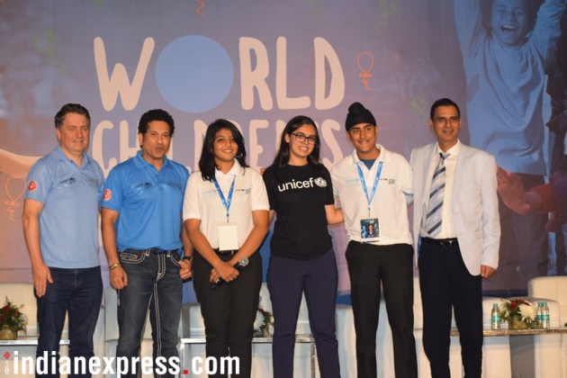 Sachin Tendulkar photos, Tendulkar photos, World Children's Day 2017, World Children's Day photos, Cricket photos