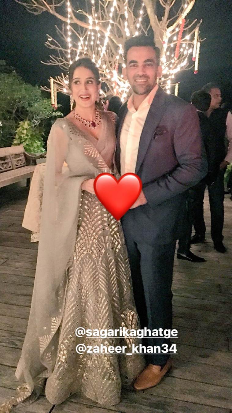 Sagarika Ghatge, Zaheer Khan dancing night inside photo