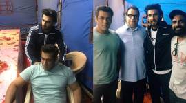 salman khan, ranveer singh on the sets of race 3
