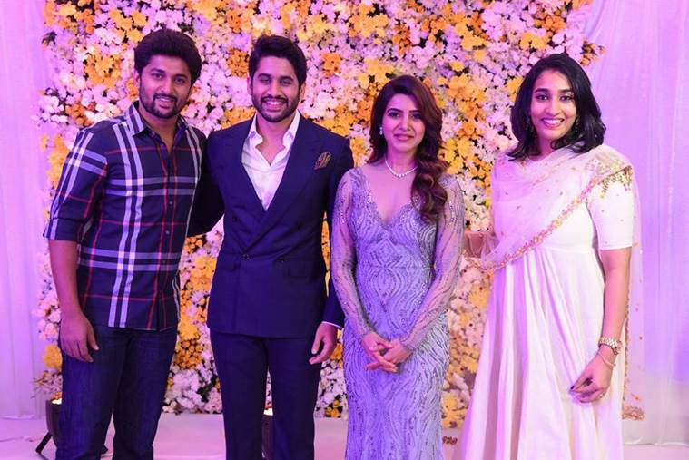 Samantha Ruth Prabhu, Naga Chaitanya, Samantha naga wedding reception, chaisam Hyderabad reception, Hyderabad Samantha naga reception, Samantha naga latest photos, Samantha naga recent photos, chaisam Hyderabad reception inside photo