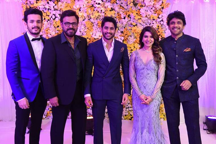 Samantha Ruth Prabhu, Naga Chaitanya, Samantha naga wedding reception, chaisam Hyderabad reception, Hyderabad Samantha naga reception, Samantha naga latest photos, Samantha naga recent photos, chaisam Hyderabad reception inside photo