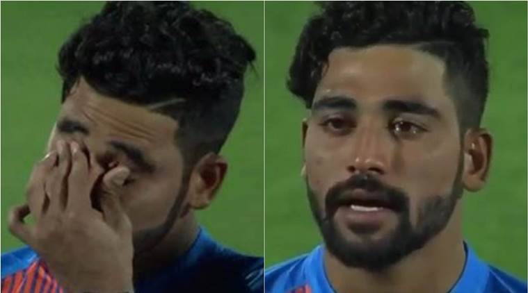 Mohammed Siraj has tears in his eyes towards the end of national anthem before second T20 | Sports News,The Indian Express