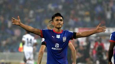 Sunil Chhetri, Sunil Chhetri goal, Sunil Chhetri India captain, sports news, football, Indian Express