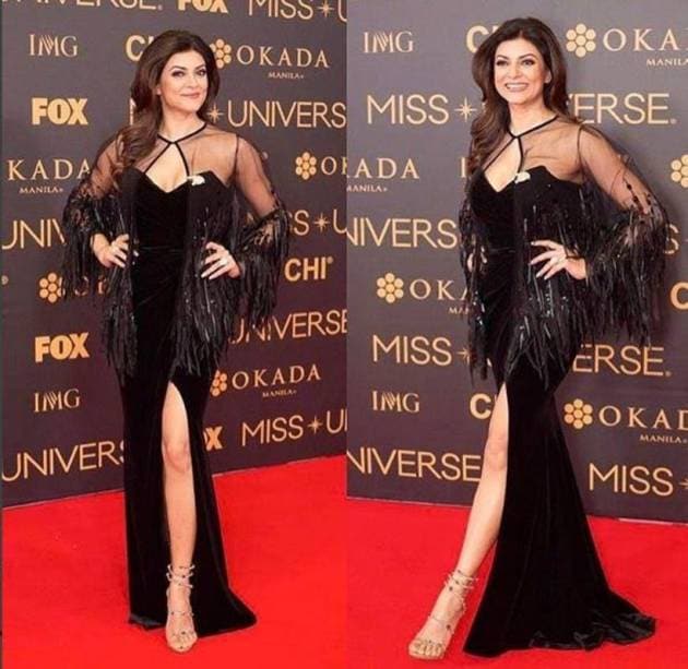 Happy Birthday Sushmita Sen, HBD Sushmita Sen, Sushmita Sen birthday, Sushmita Sen fashion, Sushmita Sen latest photos, Sushmita Sen news, Sushmita Sen style, Sushmita Sen birthday celebration, Sushmita Sen in black, celeb fashion, bollywood fashion, indian express, indian express news