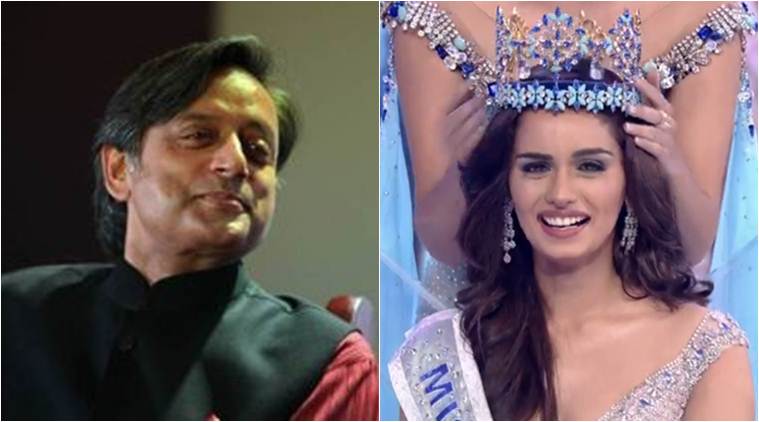Tharoor joke on Manushi Chhillar