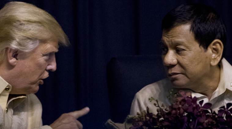 Donald Trump, US President Donald Trump, Philippine President Rodrigo Duterte, Rodrigo Duterte, Drug War Killings, Philippine Drug War Killings, World News, Latest World News, Indian Express, Indian Express News