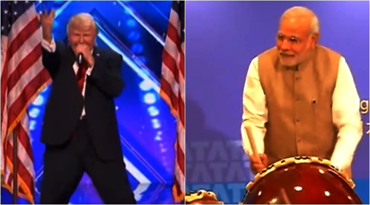 VIDEO: Donald Trump, Narendra Modi shake a leg to 'Rashq-e-Qamar' in this  HILARIOUS mash-up | Trending News,The Indian Express