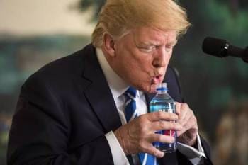 Donald Trump drinking water from a bottle sets off hilarious Photoshop  battle | Trending Gallery News,The Indian Express