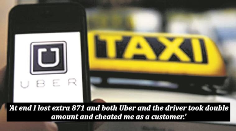 uber, uber complaints, bengaluru man uber complaints, bengaluru man FB complaint, bengaluru man Uber dupes him of money complaint goes viral, indian express, indian express news