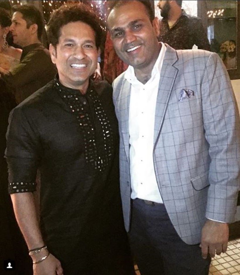 Sachin Tendulkar, Virender Sehwag at Zaheer Khan-Sagarika Ghatge wedding