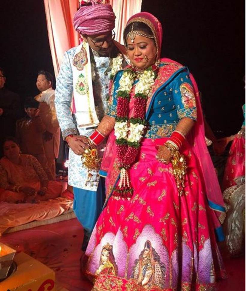 Bharti Singh picks up a blue-pink lehenga for wedding | Television | Neeta  Lulla | - YouTube
