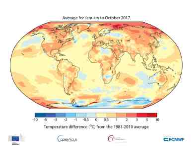 2017 climate record, global temperatures, hottest years, El Nino, World Meteorological Organisation, Antarctica, US National Oceanic and Atmospheric Administration, NASA, Alaska, Greenland