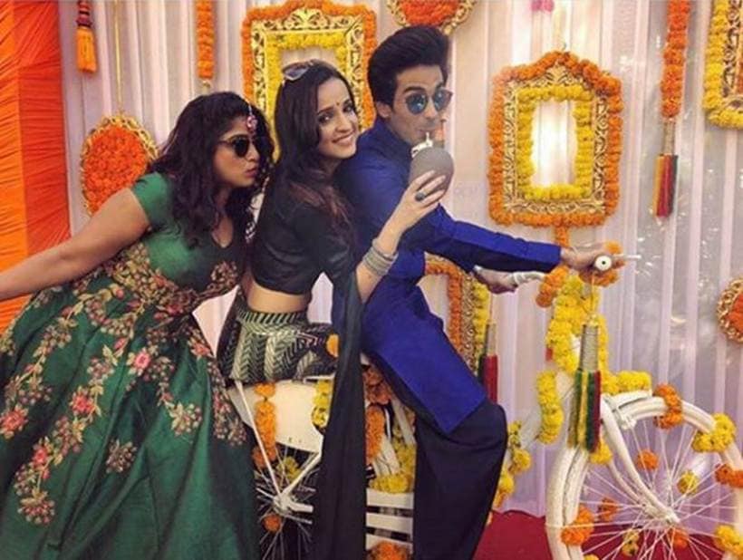 RJ mallishka, sanaya irani and mohit sehgal at Bharti singh's wedding functions