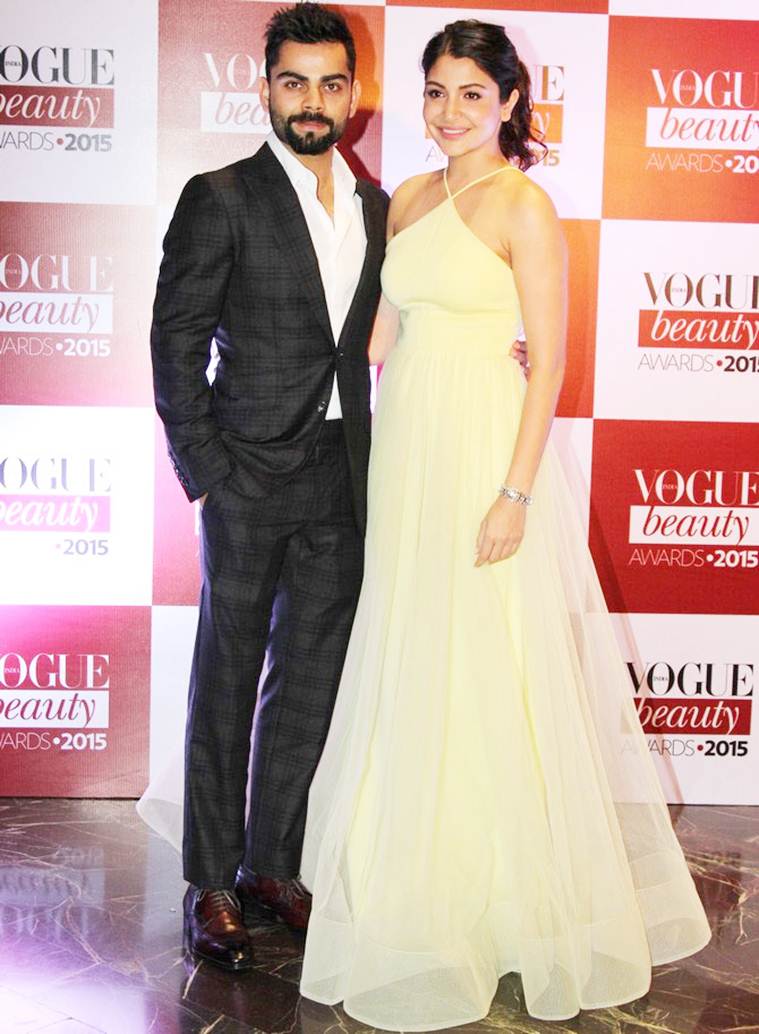 anushka sharma & virat kohli at vogue beauty awards