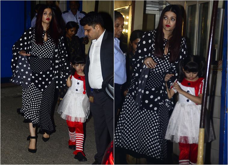 Aishwarya Rai Bachchan, aaradhya bachchan, aishwarya aaradhya annual programme, aishwarya ambani school annual day, Aishwarya Rai Bachchan style file, fashion news, ambani school annual day celebs photos, entertainment news, lifestyle news, indian express