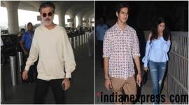 Anil kapor ishan khatter jahnvi kapoor spotted in the city