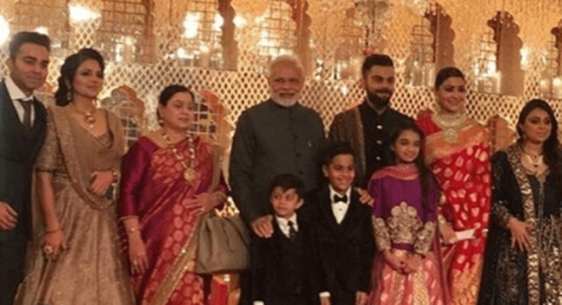 virat kohli marriage reception dress