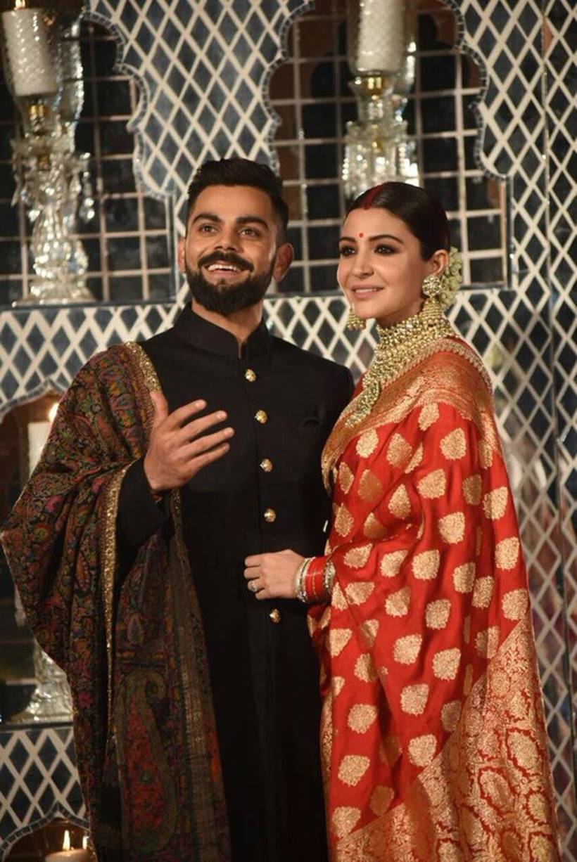 Virat Kohli and Anushka Sharma reception in Delhi: Photos of the couple | Wedding  dresses men indian, Indian wedding outfits, Virat kohli and anushka