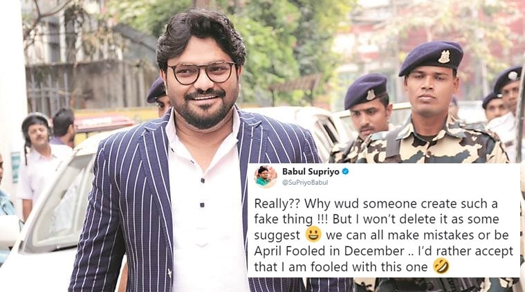 Babul Supriyo’s ‘April fool in December’ moment after posting a fake ...