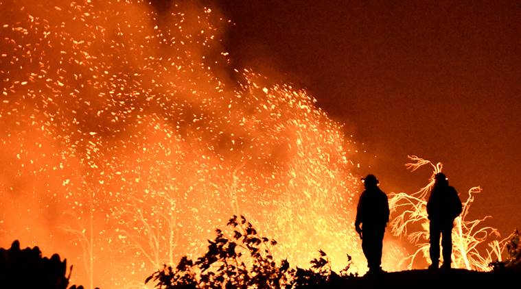 California California wildfire, Thomas Fire, third-largest wildfire in California, California fire, California blaze, united states, world news, Indian Express news