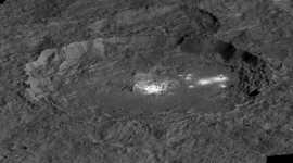 NASA Dawn mission, dwarf planet Ceres, subsurface ocean, Ceres' surface, bright spots, California Institute of Technology, Occator crater, minerals, bright materials