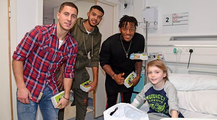 Chelsea stars visit fans at local hospital
