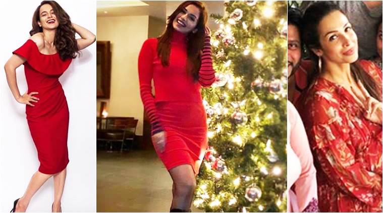 Christmas fashion celebs, Manushi Chhillar, Manushi Chhillar latest photos, Manushi Chhillar fashion, Kangana Ranaut, Kangana Ranaut latest photos, Kangana Ranaut christmas fashion, Malaika Arora, Malaika Arora latest photos, Malaika Arora christmas fashion