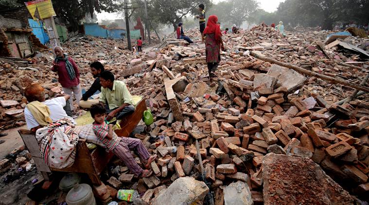 Delhi slum demolition, National Capital Territory of Delhi Laws (Special Provisions) Second (Amendment) Bill, Delhi Demolition, Delhi News, Indian Express