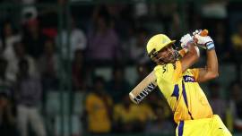 Chennai Super Kings player MS Dhoni in action