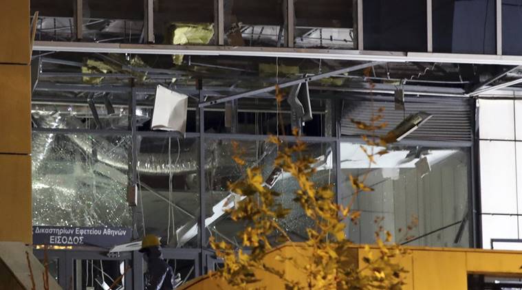 Greece attack, explosion, Athens court attack, Greece court attack, greece news, indian express