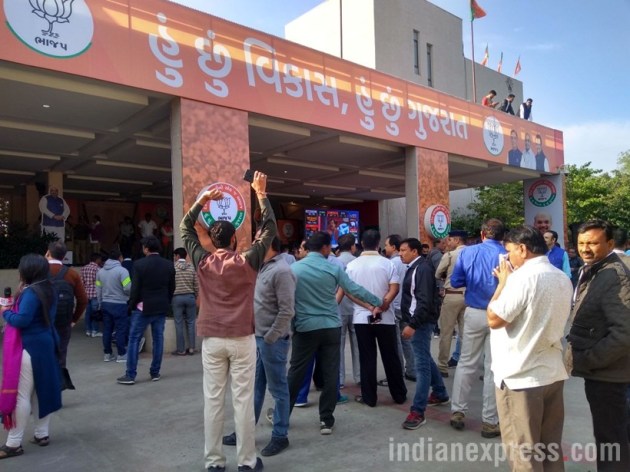 gujarat election results photos, gujarat results photos, rahul gandhi pictures, narendra modi pictures, bjp images, congress pics, hardik patel photos, gujarat results pictures, gujarat elections photos, indian express