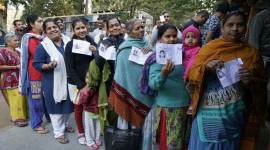 Gujarat bypolls, Gujarat by elections, Gujarat voting begins, Gujarat voting underway, indian express
