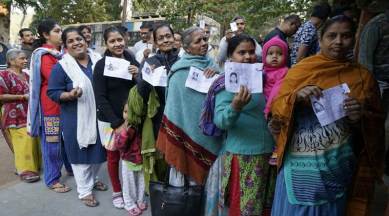 Gujarat bypolls, Gujarat by elections, Gujarat voting begins, Gujarat voting underway, indian express