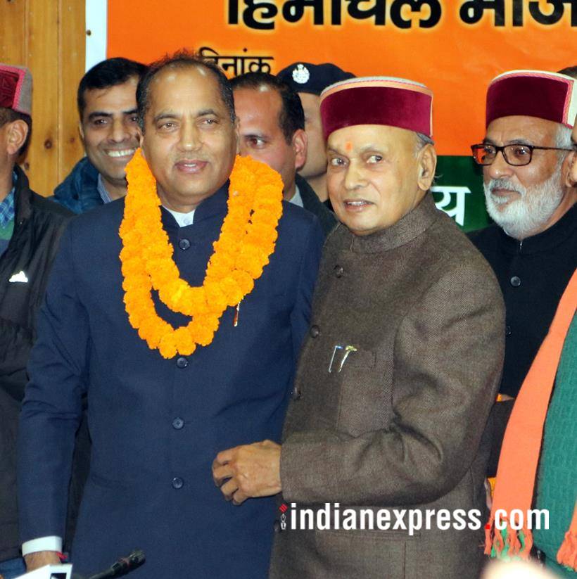 jairam thakur photos, himachal new cm images, who is jairam thakur, bjp himachal pradesh, jairam thakur pics, new himachal cm pictures, indian express