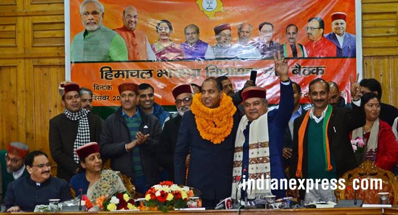 jairam thakur photos, himachal new cm images, who is jairam thakur, bjp himachal pradesh, jairam thakur pics, new himachal cm pictures, indian express