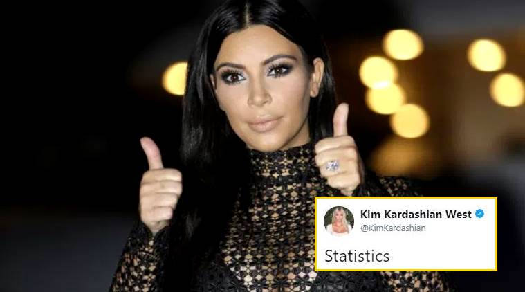 kim kardashian, statistic of the year, kim kardashian tweet, death by lawmowers in america, death by terrorists in america, death rate america, america death rate statistics, indian express, indian express news