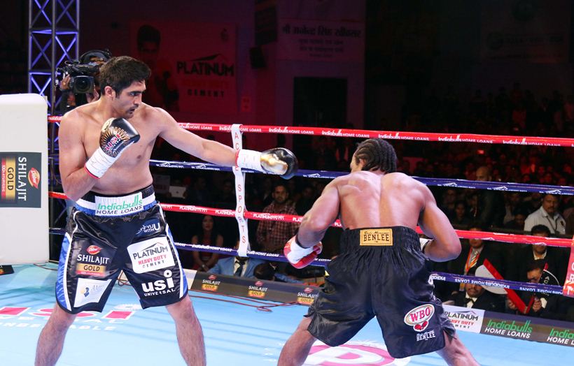 Vijender Singh, Vijender Singh vs Ernest Amuzu, Vijender vs Amuzu, Rajasthan Rumble, Vijender vs Amuzu photos, Indian Express