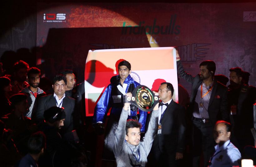 Vijender Singh, Vijender Singh vs Ernest Amuzu, Vijender vs Amuzu, Rajasthan Rumble, Vijender vs Amuzu photos, Indian Express