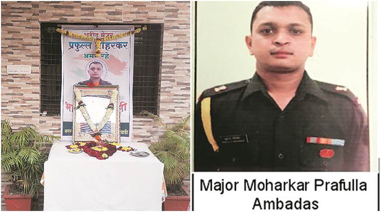 Major Prafulla Moharkar, Pakistan troop ceasefire violation, Indian army, soldiers killed, Indian Express