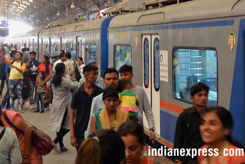 mumbai, mumbai local train new coaches photos, mumbai ac local train caoches in pics, photos of ac suburban train in mumbai, suburban train in mumbai, western railways, indian express