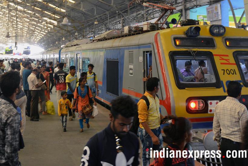 mumbai, mumbai local train new coaches photos, mumbai ac local train caoches in pics, photos of ac suburban train in mumbai, suburban train in mumbai, western railways, indian express