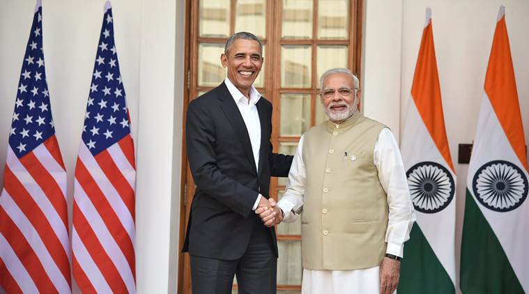 Barack Obama with Narendra Modi