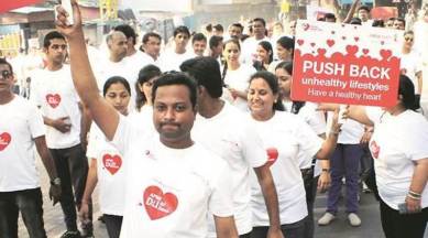 walkathon, elphinstone road station, st andrews college, aurathon, mumbai college, indian express, express news
